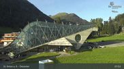 Archived webcam image showing Galzigbahn Base Station (St. Anton) on 10 Aug 2026 at 08:04