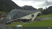 Archived webcam image showing Galzigbahn Base Station (St. Anton) on 22 Aug 2026 at 09:29