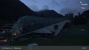 Archived webcam image showing Galzigbahn Base Station (St. Anton) on 21 Oct 2026 at 07:10