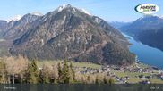 Archived webcam image showing Panoramic View of Lake Achensee and Pertisau on 7 Apr 2026 at 09:31