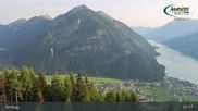 Archived webcam image showing Panoramic View of Lake Achensee and Pertisau on 14 Jul 2026 at 07:57