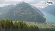 Archived webcam image showing Panoramic View of Lake Achensee and Pertisau on 27 Jul 2026 at 07:12