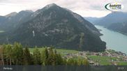 Archived webcam image showing Panoramic View of Lake Achensee and Pertisau on 27 Jul 2026 at 17:12