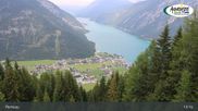 Archived webcam image showing Panoramic View of Lake Achensee and Pertisau on 6 Aug 2026 at 13:55