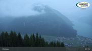 Archived webcam image showing Panoramic View of Lake Achensee and Pertisau on 5 Oct 2026 at 07:24