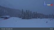 Archived webcam image showing Ehrwalder Alm Ski Slopes on 1 Apr 2026 at 07:36