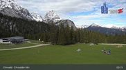 Archived webcam image showing Ehrwalder Alm Ski Slopes on 13 May 2026 at 09:22