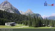 Archived webcam image showing Ehrwalder Alm Ski Slopes on 8 Aug 2026 at 11:17