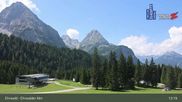 Archived webcam image showing Ehrwalder Alm Ski Slopes on 8 Aug 2026 at 13:17