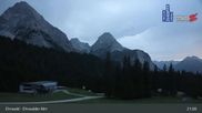 Archived webcam image showing Ehrwalder Alm Ski Slopes on 10 Aug 2026 at 01:48