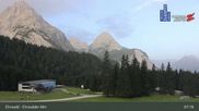Archived webcam image showing Ehrwalder Alm Ski Slopes on 28 Aug 2026 at 07:30