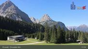 Archived webcam image showing Ehrwalder Alm Ski Slopes on 22 Sep 2026 at 11:53