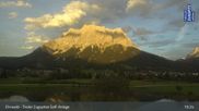 Archived webcam image showing Tiroler Zugspitze - Golf Course on 7 Sep 2026 at 19:10