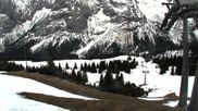 Archived webcam image showing Ehrwald - Top station chairlift "Gaistal" on 13 Apr 2026 at 07:02
