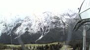 Archived webcam image showing Ehrwald - Top station chairlift "Gaistal" on 12 Oct 2026 at 18:36