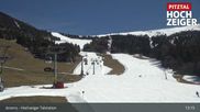 Archived webcam image showing Hochzeiger Base Station on 5 Apr 2026 at 13:05