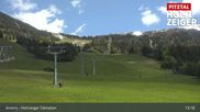 Archived webcam image showing Hochzeiger Base Station on 21 May 2026 at 13:19