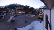 Archived webcam image showing Seefeld village square on 26 Feb 2026 at 07:06