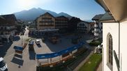 Archived webcam image showing Seefeld village square on 22 Jun 2026 at 08:47