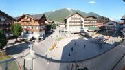 Archived webcam image showing Seefeld village square on 12 Jul 2026 at 18:04