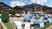 Archived webcam image showing Seefeld village square on 11 Aug 2026 at 14:32
