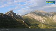 Archived webcam image showing Mountain Krinnenkopf near Fulpmes at Schlick 2000 on 3 Aug 2026 at 07:46