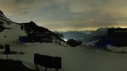 Archived webcam image showing Top station of Reckmoos chairlift on 12 Apr 2026 at 00:48