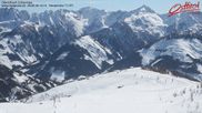 Archived webcam image showing Obertilliach - Slopes Golzentipp on 26 Feb 2026 at 12:54