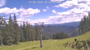 Archived webcam image showing top station Panoramalift, ski resort Brunnalm Hohe Veitsch on 15 Jun 2026 at 14:10