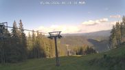 Archived webcam image showing top station Panoramalift, ski resort Brunnalm Hohe Veitsch on 15 Jun 2026 at 18:10