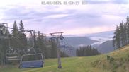 Archived webcam image showing top station Panoramalift, ski resort Brunnalm Hohe Veitsch on 2 Aug 2026 at 07:50