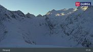 Archived webcam image showing Obergurgl Ski Resort - Hohe Mut Mountain on 26 Feb 2026 at 07:10