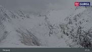 Archived webcam image showing Obergurgl Ski Resort - Hohe Mut Mountain on 7 May 2026 at 08:17