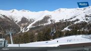 Archived webcam image showing Nauders Reschenpass upper station on 13 Mar 2026 at 13:32