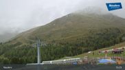 Archived webcam image showing Nauders Reschenpass upper station on 12 Jun 2026 at 15:17