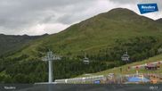 Archived webcam image showing Nauders Reschenpass upper station on 6 Jul 2026 at 09:48