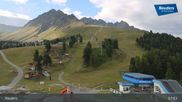 Archived webcam image showing Nauders Reschenpass upper station on 27 Jul 2026 at 08:11