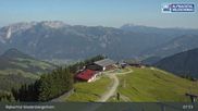 Archiviertes Webcam Bild: Ski Juwel: Bergstation Pöglbahn am Wiedersbergerhorn am 12.07.2026 um 08:12 Uhr