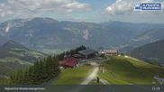 Archiviertes Webcam Bild: Ski Juwel: Bergstation Pöglbahn am Wiedersbergerhorn am 12.07.2026 um 11:12 Uhr