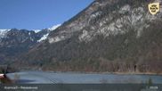 Archived webcam image showing Fischerstube at Lake Reintalersee on Feb 26, 2026 at 9:53 AM