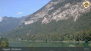 Archived webcam image showing Fischerstube at Lake Reintalersee on 1 Aug 2026 at 11:44
