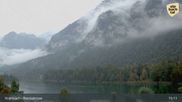 Archived webcam image showing Fischerstube at Lake Reintalersee on 10 Oct 2026 at 15:04