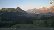 Archived webcam image showing Mountain restaurant Pinzgerhof (Brunnerberg) on 28 Sep 2026 at 08:16