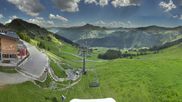 Archived webcam image showing Panoramic View Damüls – Top station Uga Express on 18 Jun 2026 at 16:57