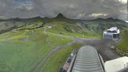 Archived webcam image showing Panoramic View Damüls – Top station Uga Express on 18 Jul 2026 at 07:02