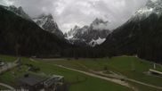 Archiviertes Webcam Bild: Dolomitenhof Sexten - Blick auf die Langlaufloipe am 16.05.2026 um 10:14 Uhr