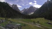 Archived webcam image showing Dolomitenhof Sexten - Cross-Country Skiing Trail on 7 Jul 2026 at 14:10