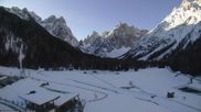 Archiviertes Webcam Bild: Dolomitenhof Sexten - Blick auf die Langlaufloipe am 26 Feb 2026 um 08:10 Uhr