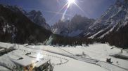 Archiviertes Webcam Bild: Dolomitenhof Sexten - Blick auf die Langlaufloipe am 26 Feb 2026 um 12:10 Uhr