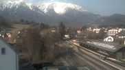 Archived webcam image showing Train station Puchberg - view to the Schneeberg on 20 Mar 2026 at 08:05